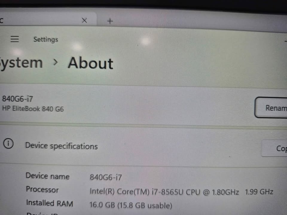 Hp elitebook 840 G5 i7 8th gen 16gbram 256gbssd Windows 11 pro - photo 4