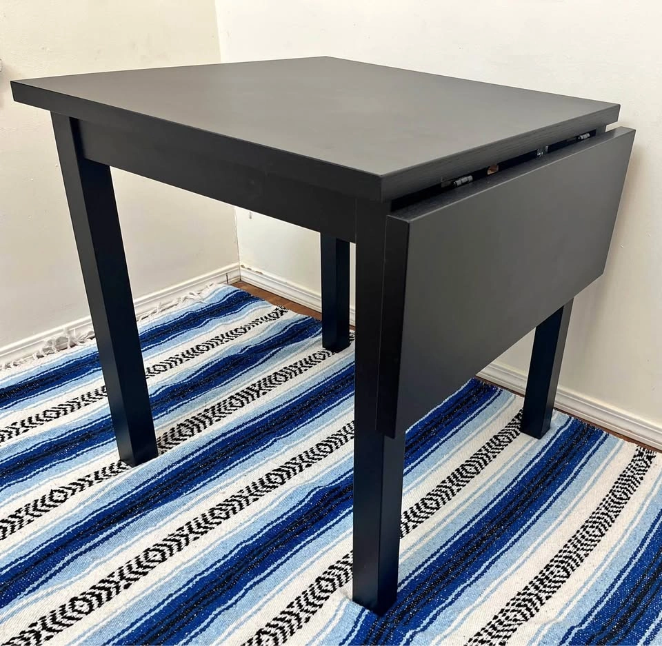 IKEA NORDVIKEN Black Drop-Leaf Dining Table – Excellent Conditio