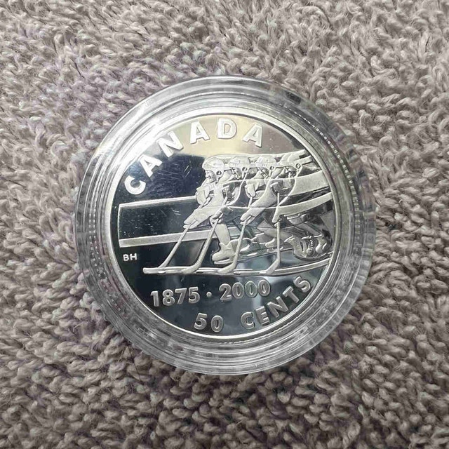 Sterling Silver 50cent Hockey Coin