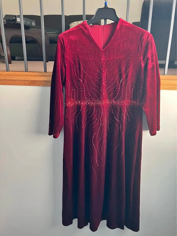 Velvet red dress - brand new