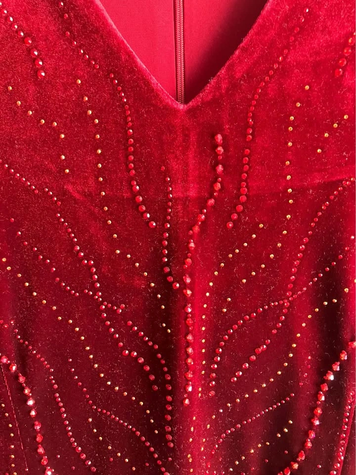 Velvet red dress - brand new - photo 2