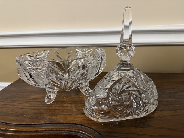 Lead Crystal Candy Dish