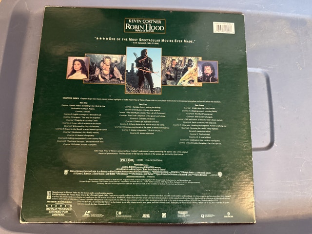 Kevin Costner Robin Hood Laserdisc - photo 2