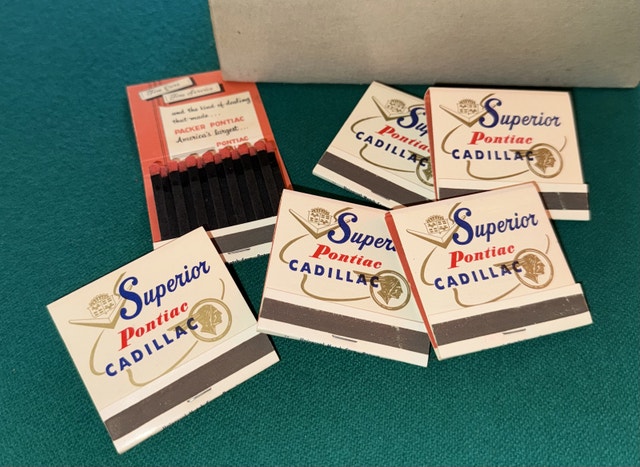 Vintage Matchbooks - Superior Pontiac Cadillac