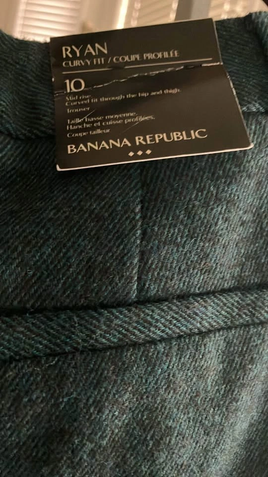 Banana Republic Mid Rise Curvy Fit Trousers Size 10 w/ Tag - photo 3