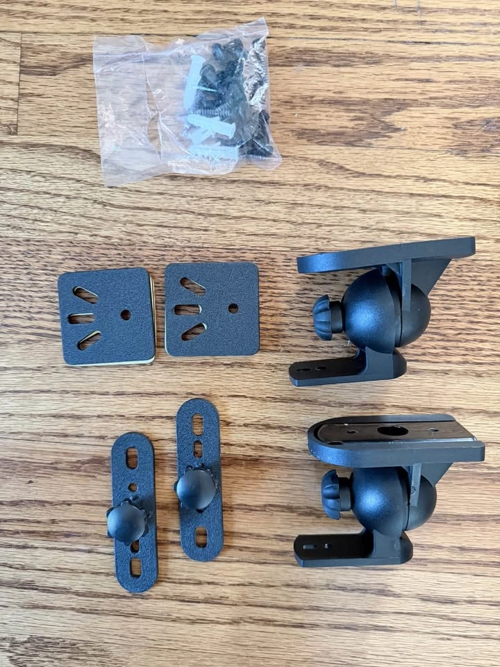 SANUS Bookshelf Speaker Stands (Pair) + Wall Mounts - Black - photo 3
