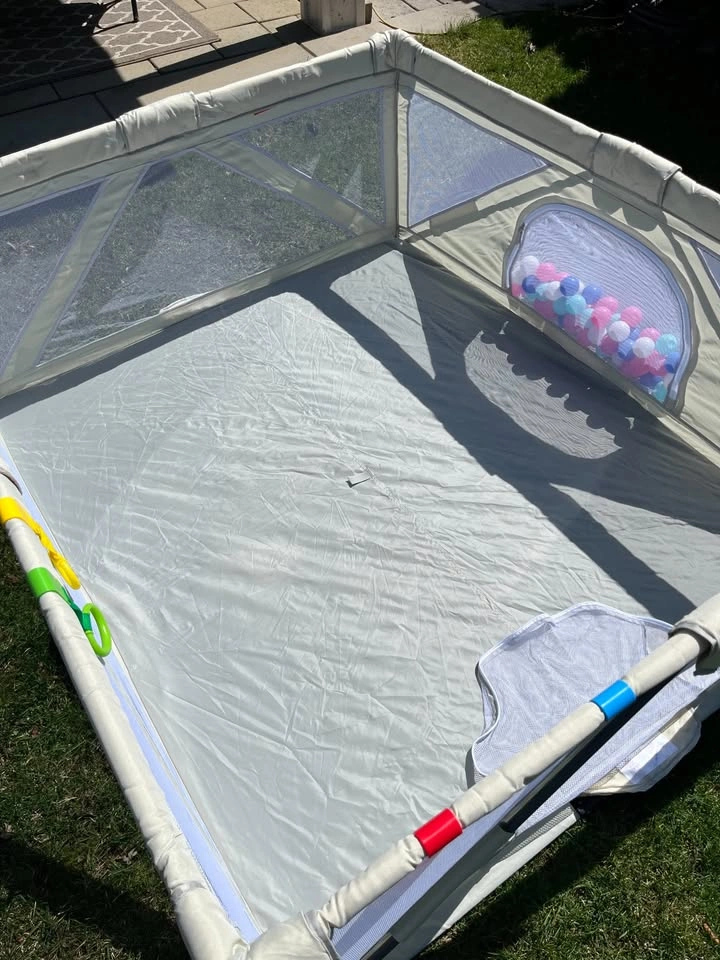 Large Portable Baby Playpen / Play Yard (Beige) - photo 2