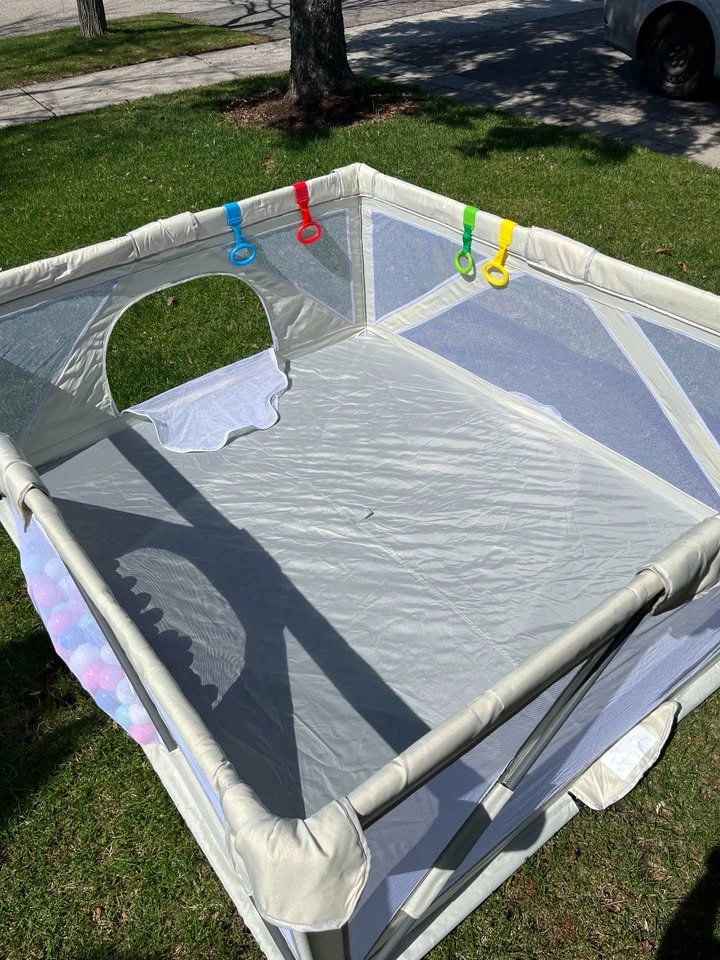 Large Portable Baby Playpen / Play Yard (Beige) - photo 5