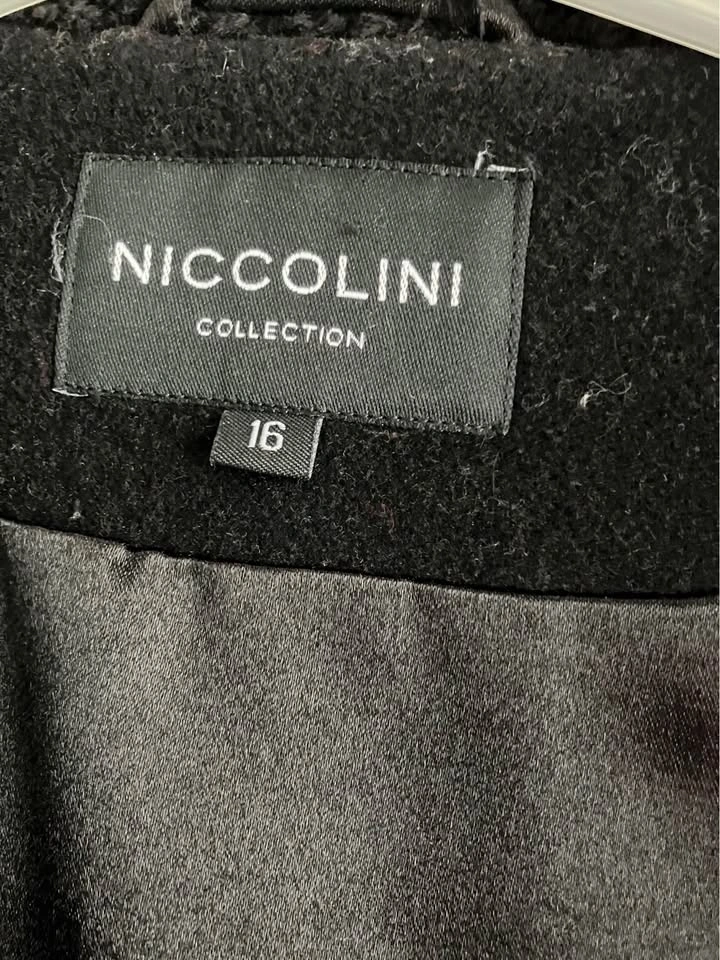 Black wool coat/size16/lightly used - photo 4