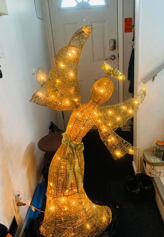 Gold Angel Decoration with Lights - photo 2