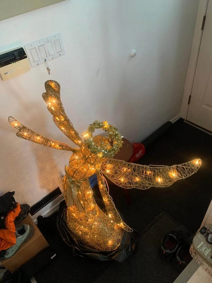 Gold Angel Decoration with Lights - photo 5