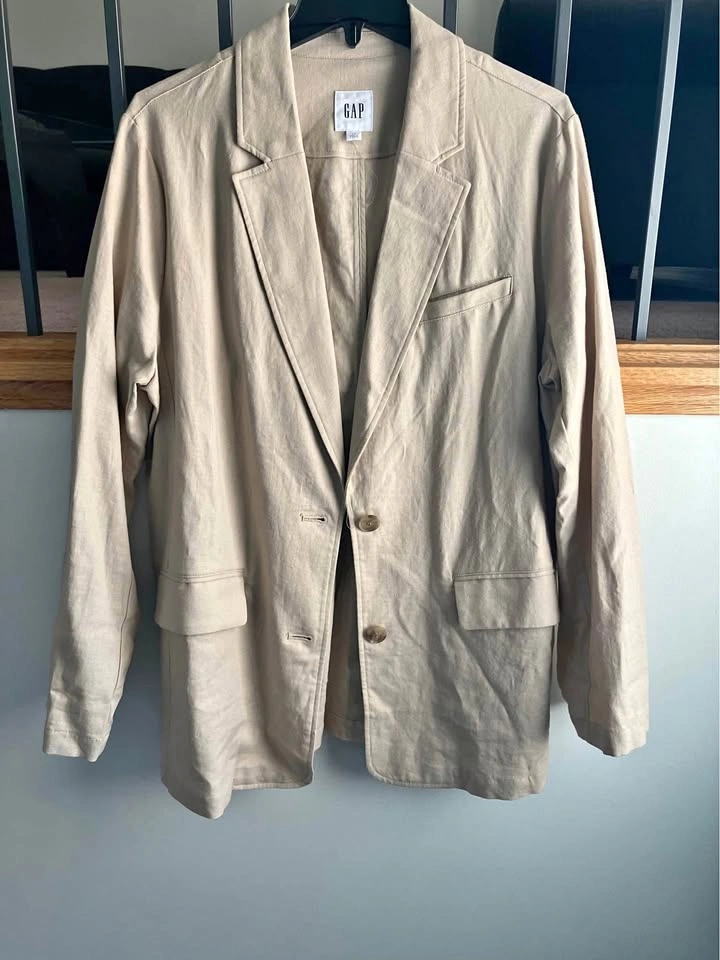 Gap Linen Beige Blazer - Brand New