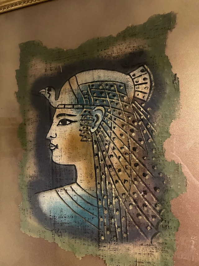 Vintage Framed Egyptian Art - Crescent Frame - photo 2