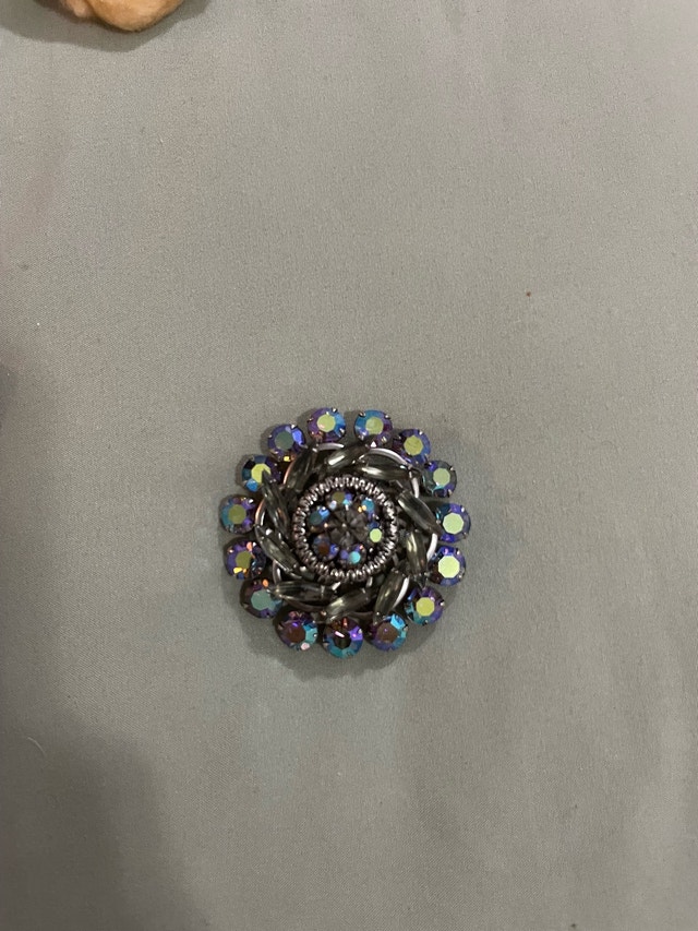 Vintage Mandala Rhinestone Brooch