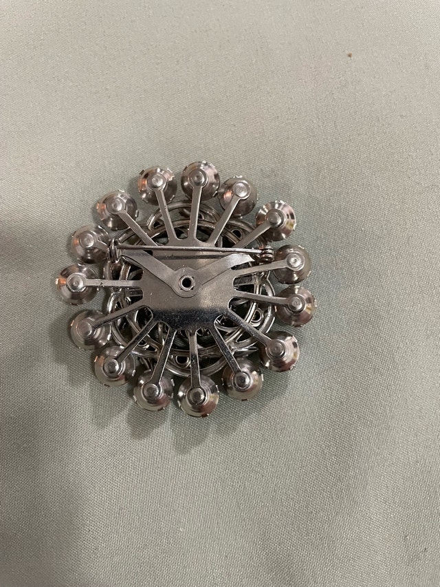 Vintage Mandala Rhinestone Brooch - photo 3