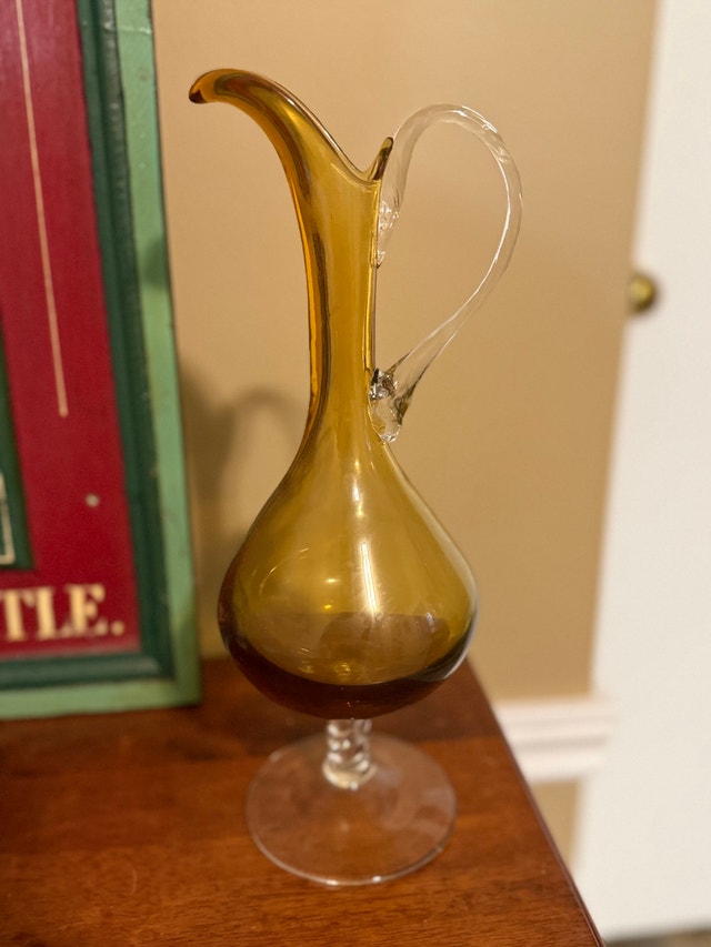 Amber Glass Pitcher