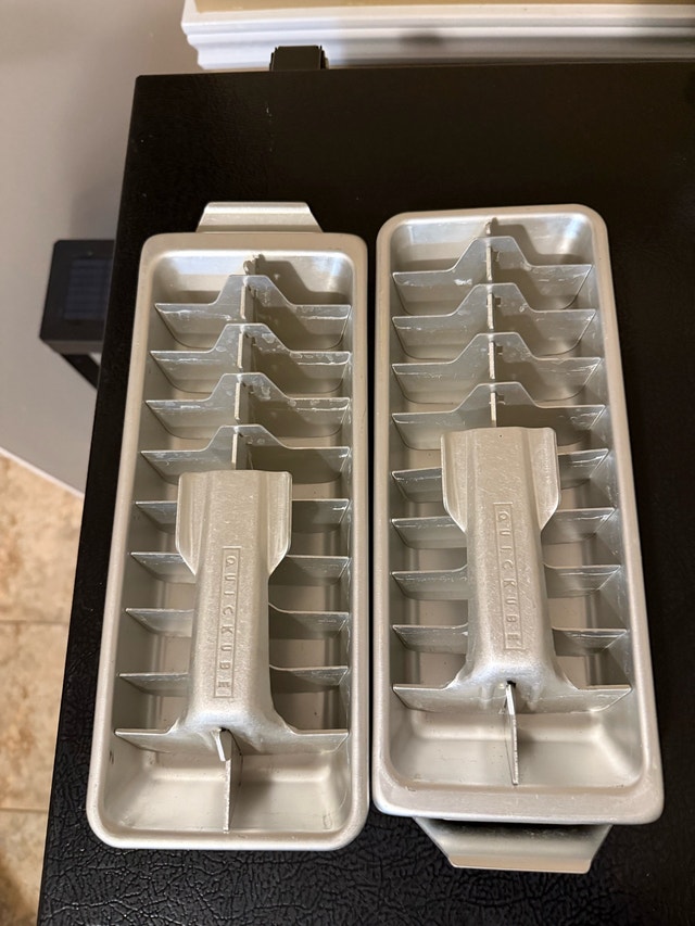 Vintage aluminum Ice Cube Trays