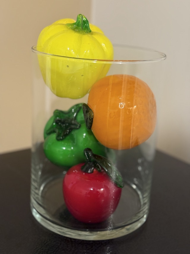 Glass Vase with Fruit