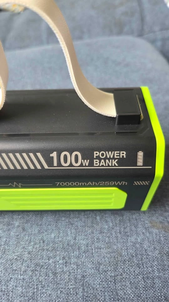 100W 70000mAh Portable Power Bank - Neon Green/Black (Open Box) - photo 5