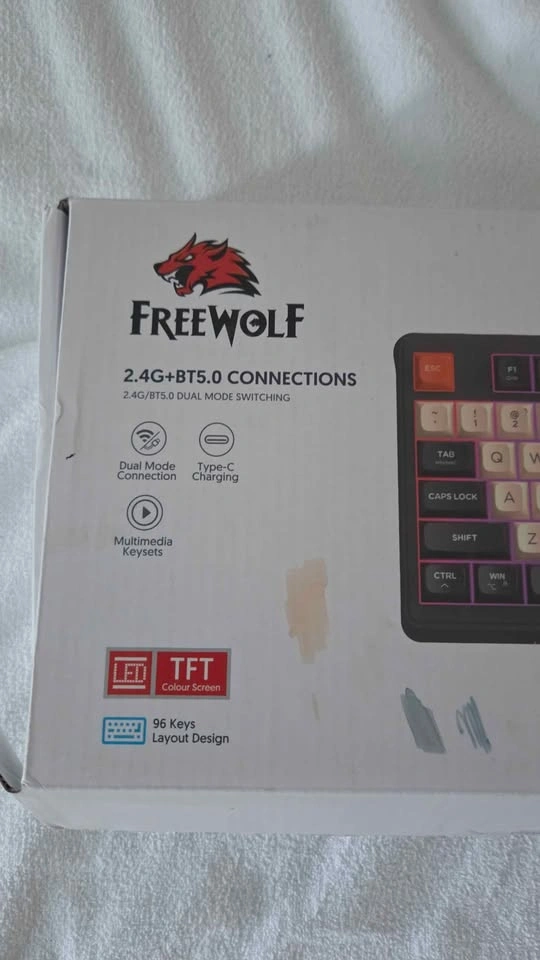 FREEWOLF M96 96 Key Dual Mode Wireless Keyboard (Bluetooth & 2.4 - photo 2