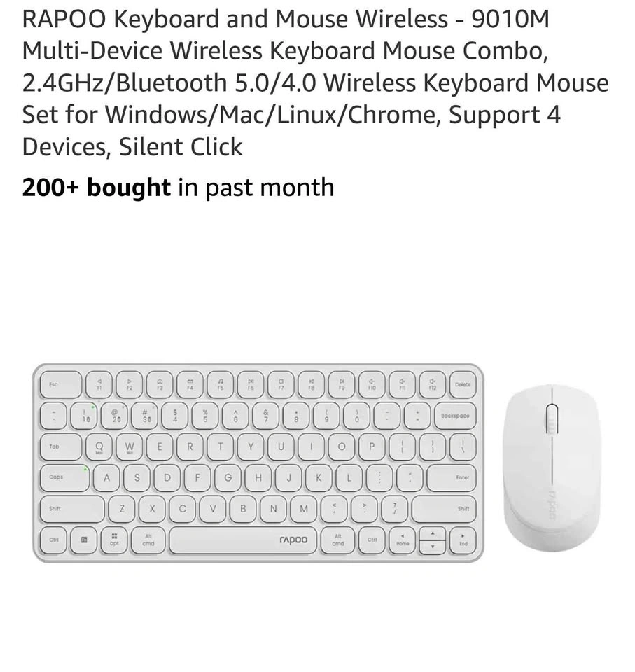 RAPOO 9010M Wireless Keyboard Mouse Combo