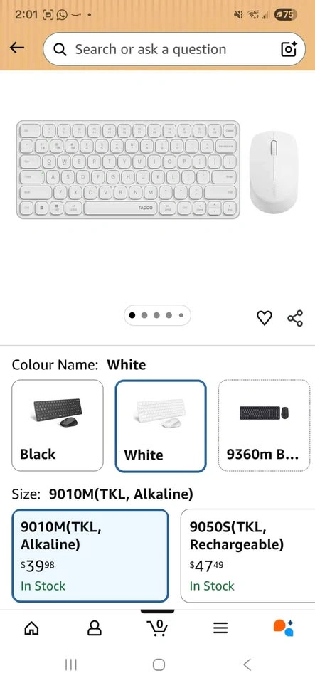 RAPOO 9010M Wireless Keyboard Mouse Combo - photo 2