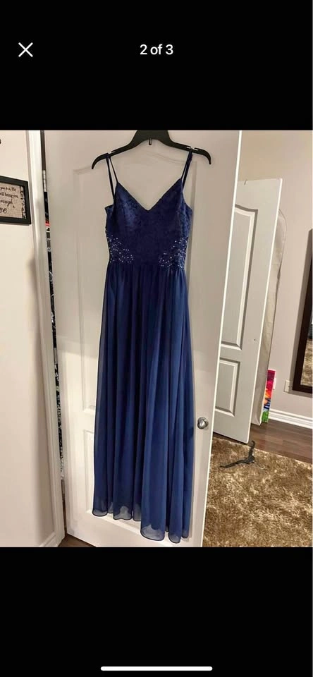 Navy Blue Dress / Robe - Size 7