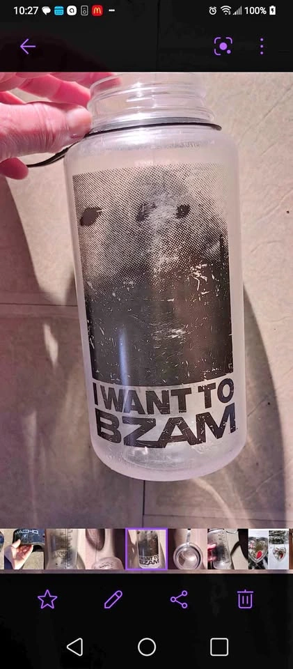 Nalgene Water Bottle 32 oz I Want To Bzam Graphic