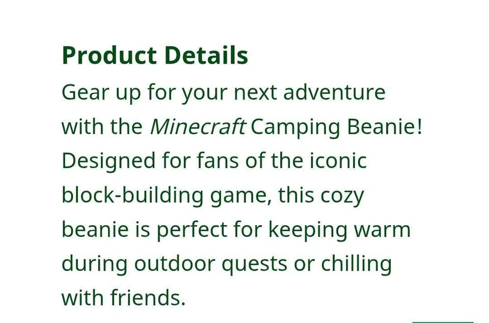 Minecraft Beanie Hat - Gray with Black Creepers - Cuffed, Unisex - photo 4