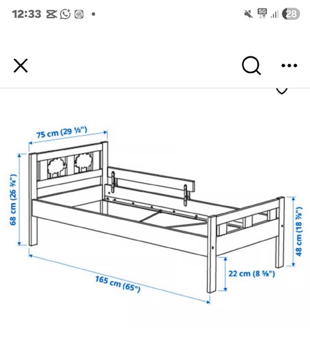 Kids bed with new mattress - photo 3