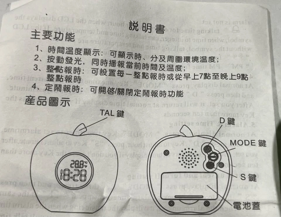 Talking Clock + Thermometer - photo 2