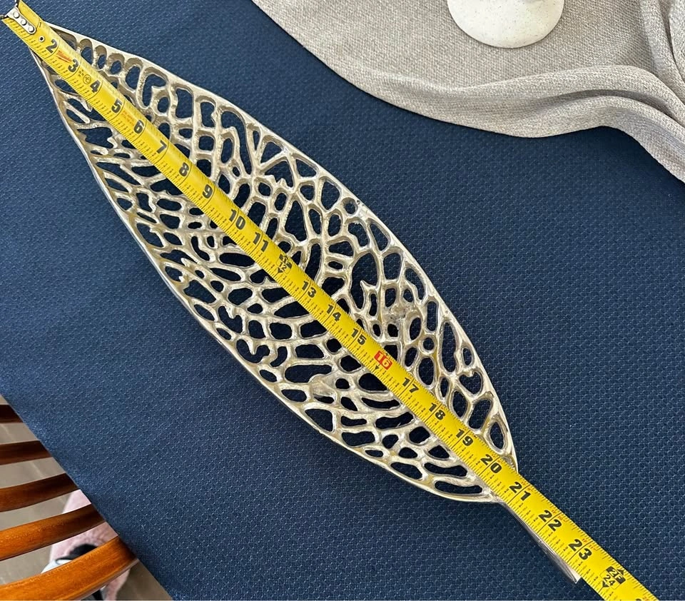 Decorative Metal Leaf Tray / Centerpiece - photo 3