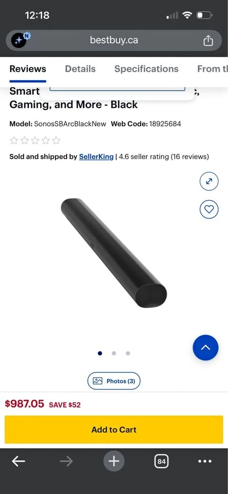 Sonos Arc SL Shadow Edition - Premium Dolby Atmos Soundbar