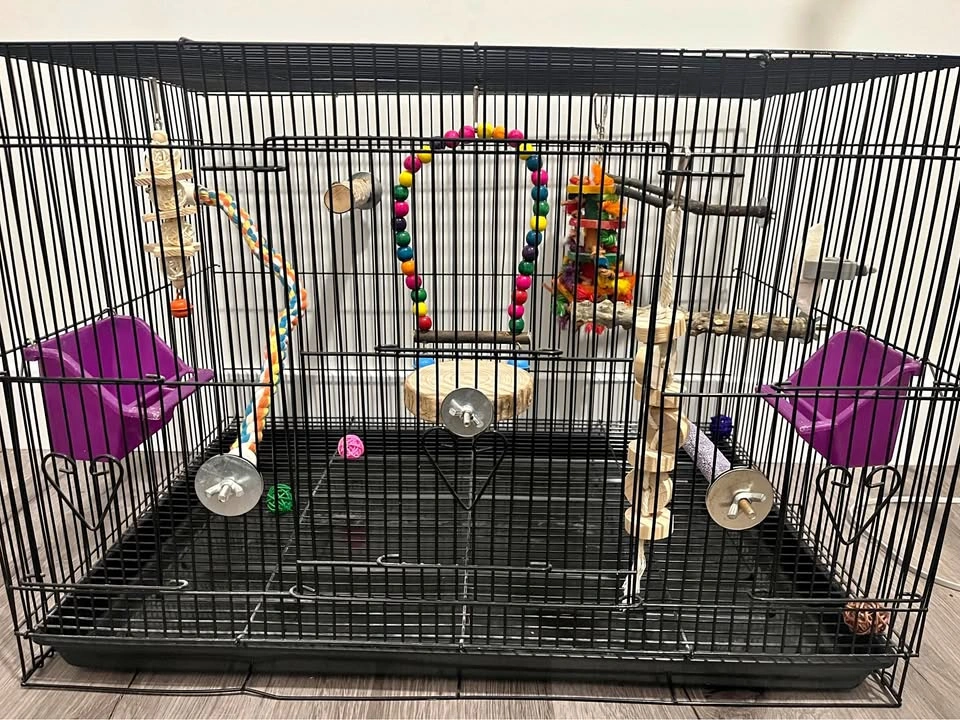 FULLY SET UP BIRD CAGE