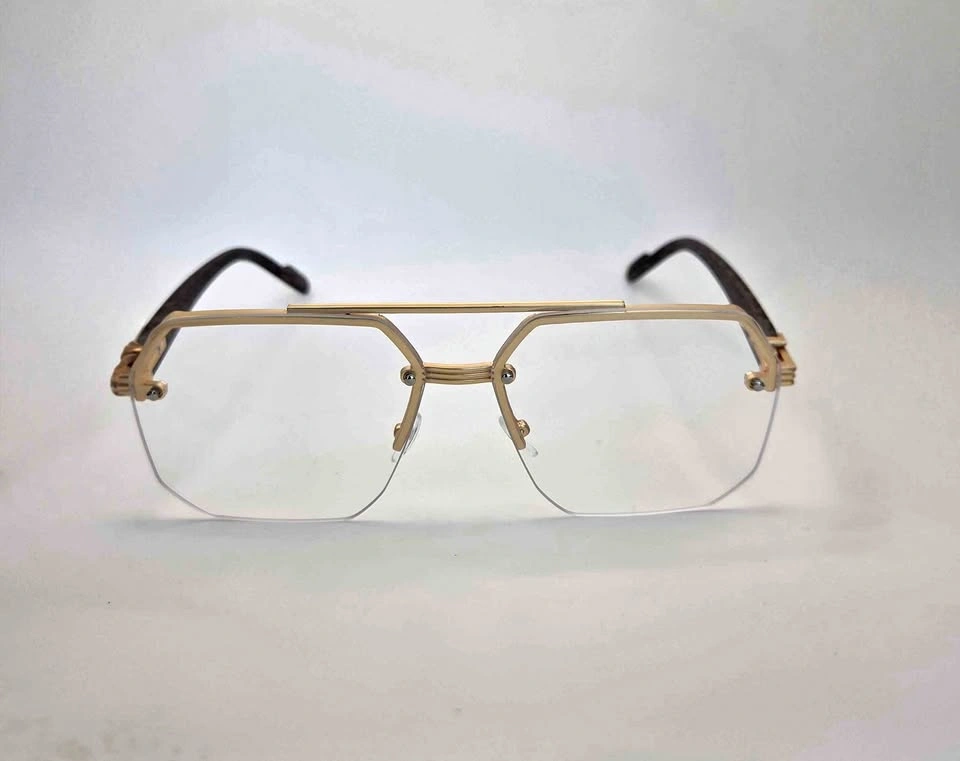 Gold Frame Clear Glasses