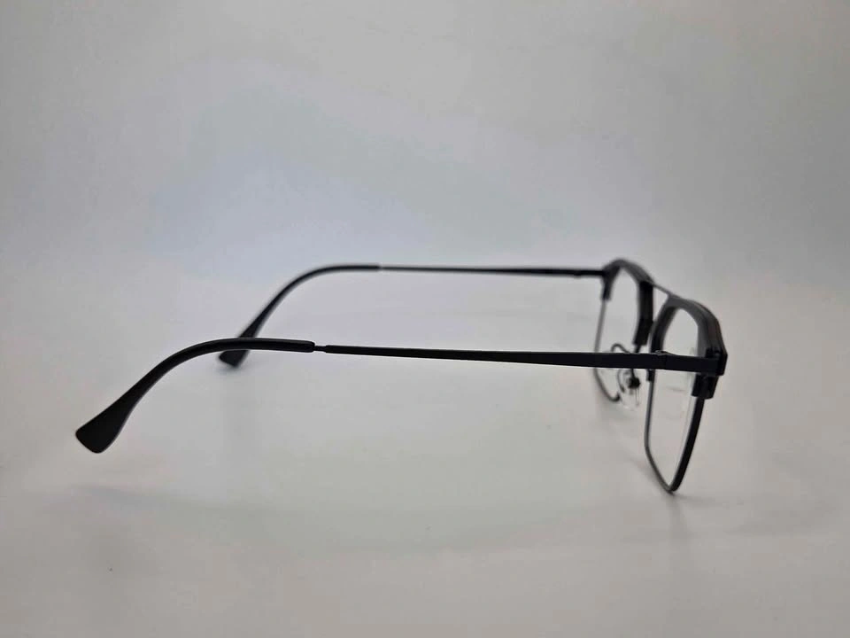 Black Clear Lens Frame Glasses - Square Double Bridge - photo 2