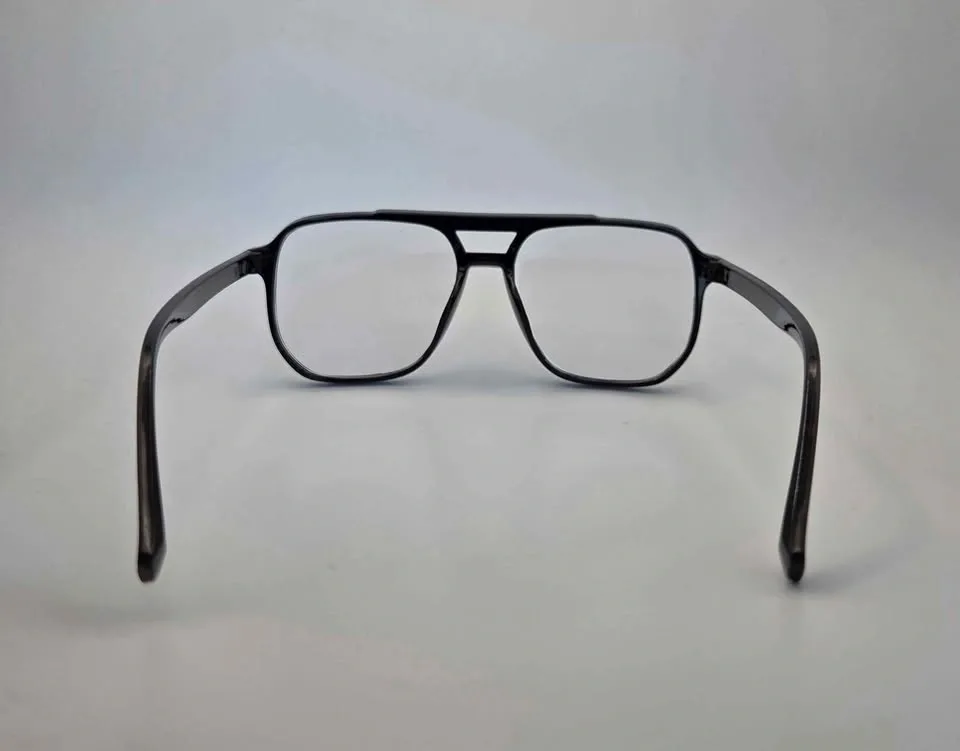 Black Aviator Style Clear Lens Glasses - photo 3
