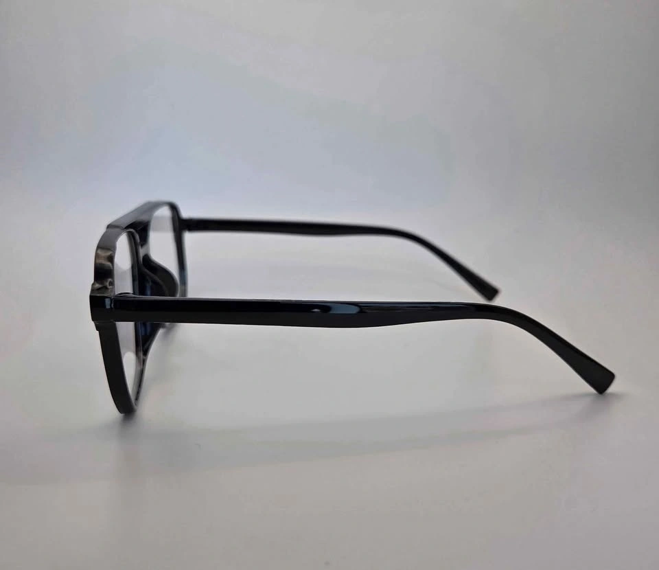 Black Aviator Style Clear Lens Glasses - photo 4