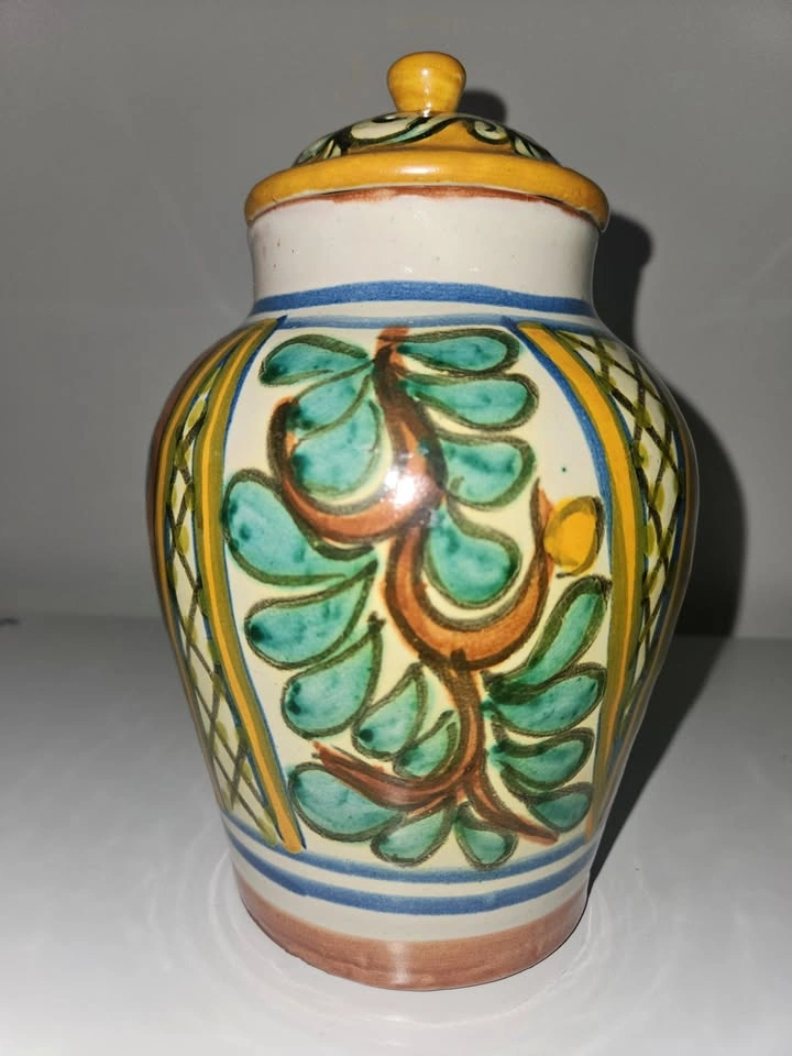 Vintage Mexican Ginger Jar - Hand-painted Floral