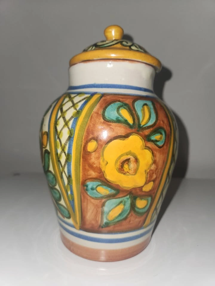 Vintage Mexican Ginger Jar - Hand-painted Floral - photo 4