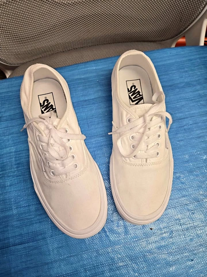 Vans White Canvas Sneakers
