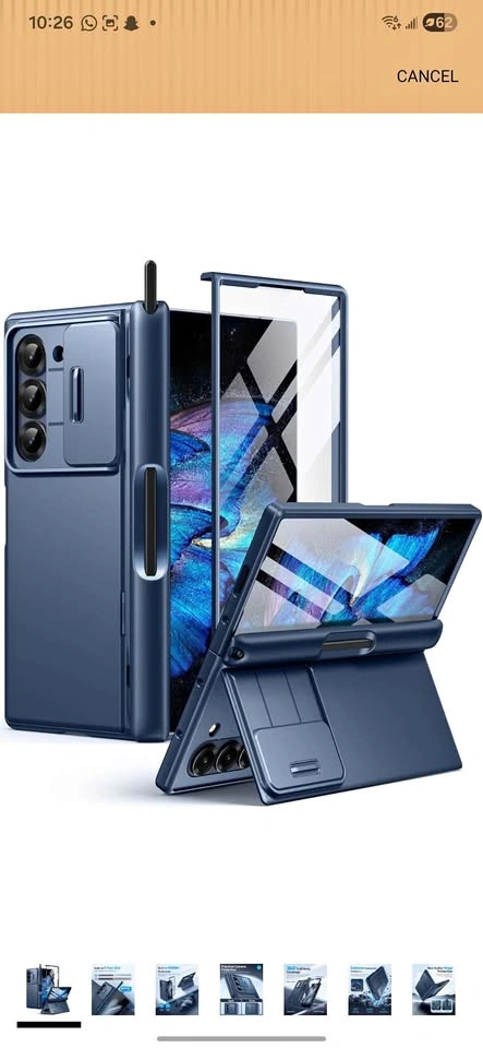 BERFY Samsung Galaxy Z Fold 6 Case with S Pen Holder