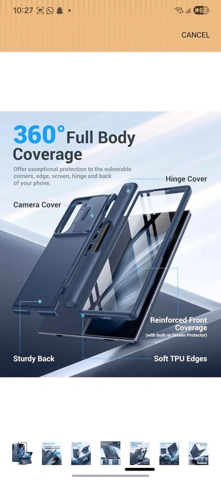 BERFY Samsung Galaxy Z Fold 6 Case with S Pen Holder - photo 4
