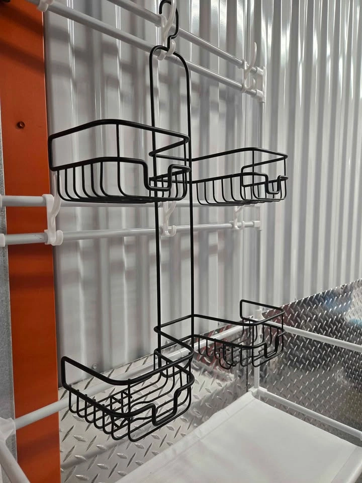 Black metal hanging shower caddy - photo 2