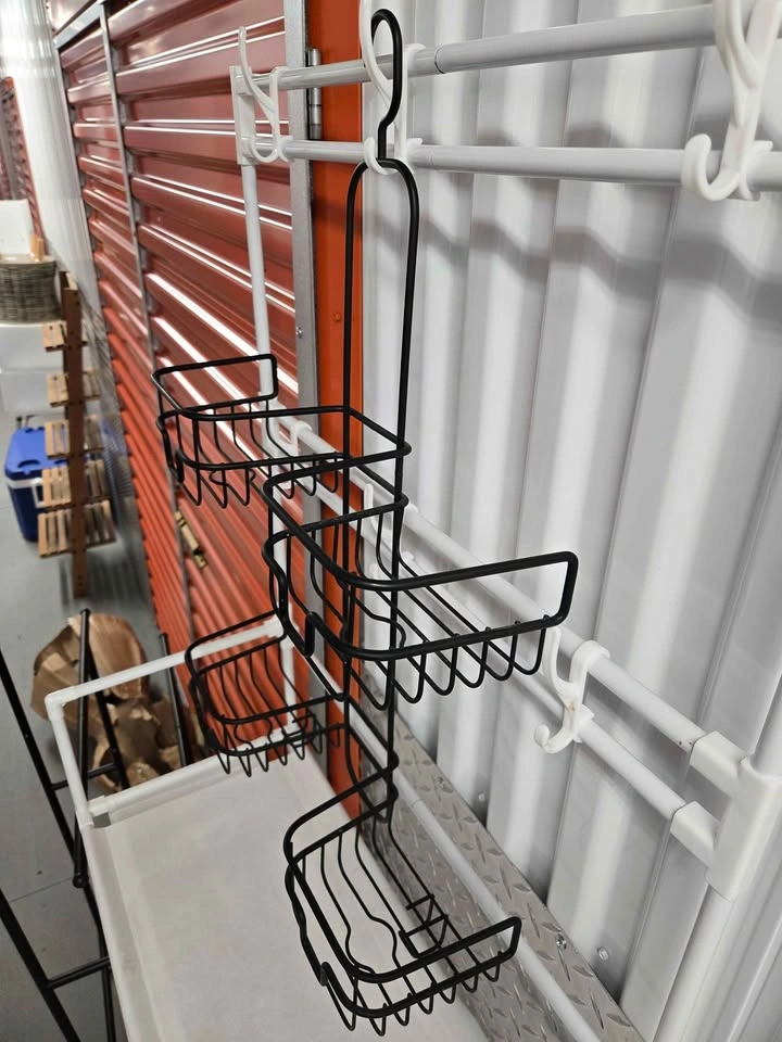 Black metal hanging shower caddy - photo 3