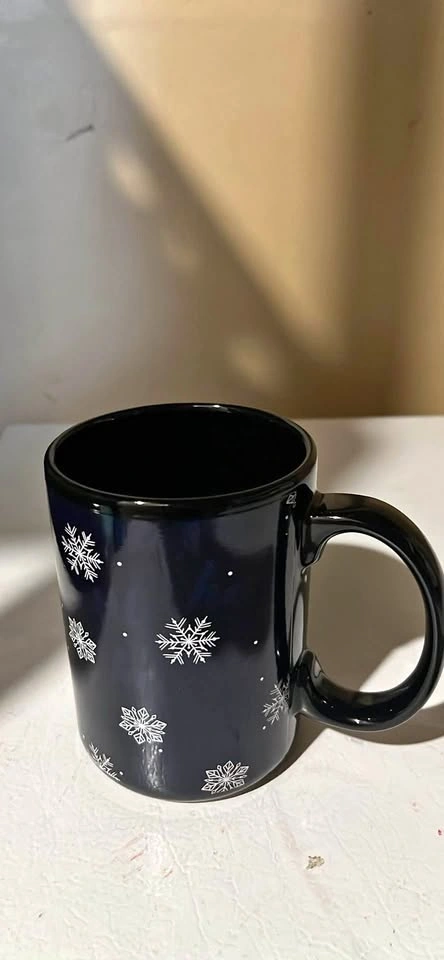 black Snowflake Coffee Mug