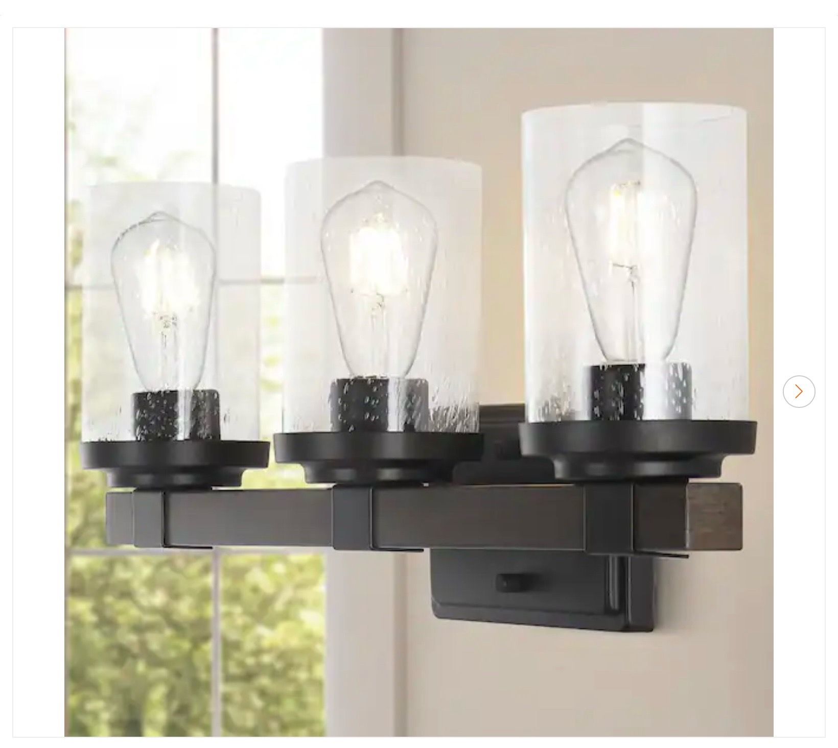 JONATHAN Y Bungalow 3-Light Farmhouse LED Vanity Light