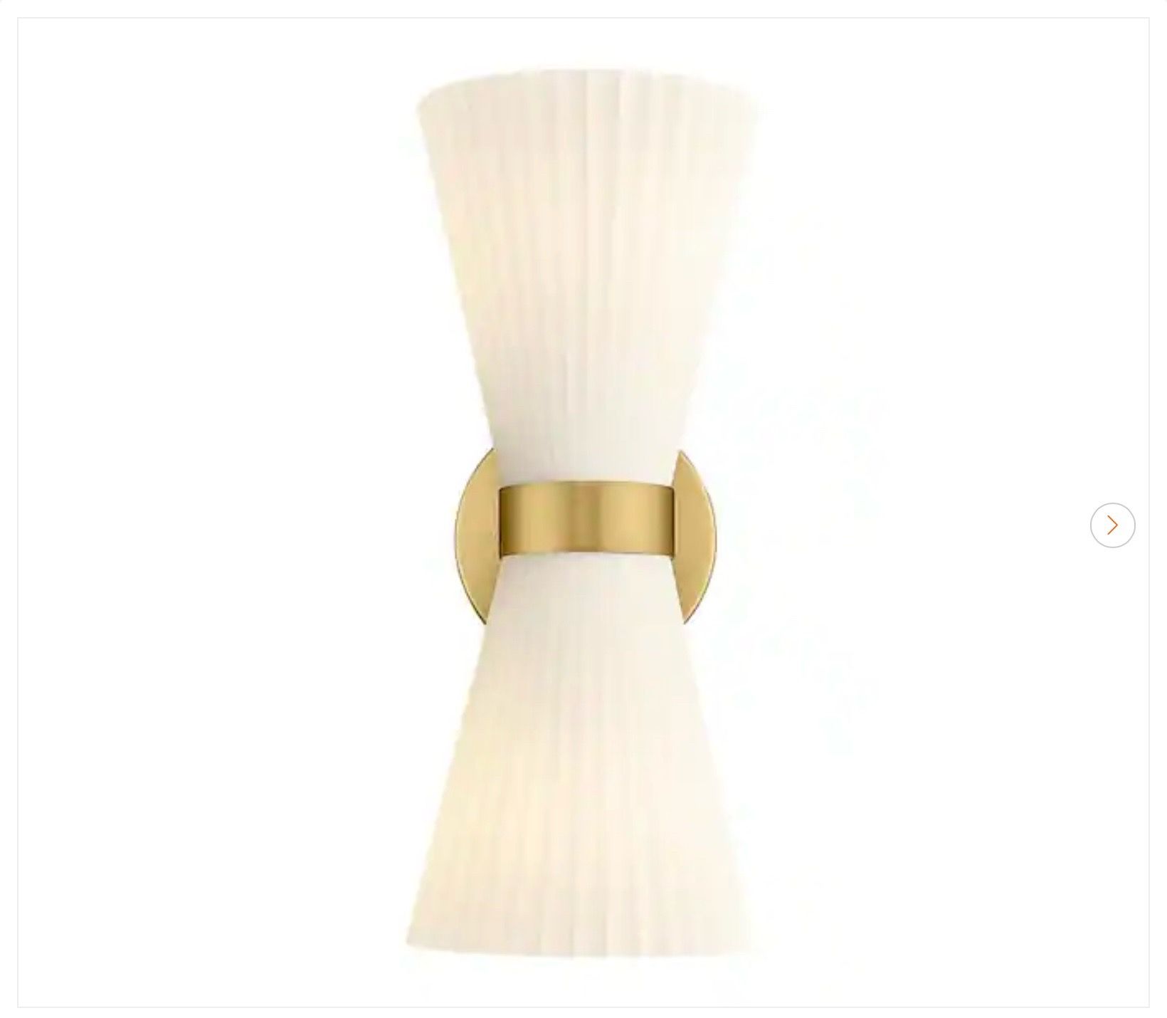 5.9 in. 2-Light Milk White Glass Shade Modern Wall Sconce