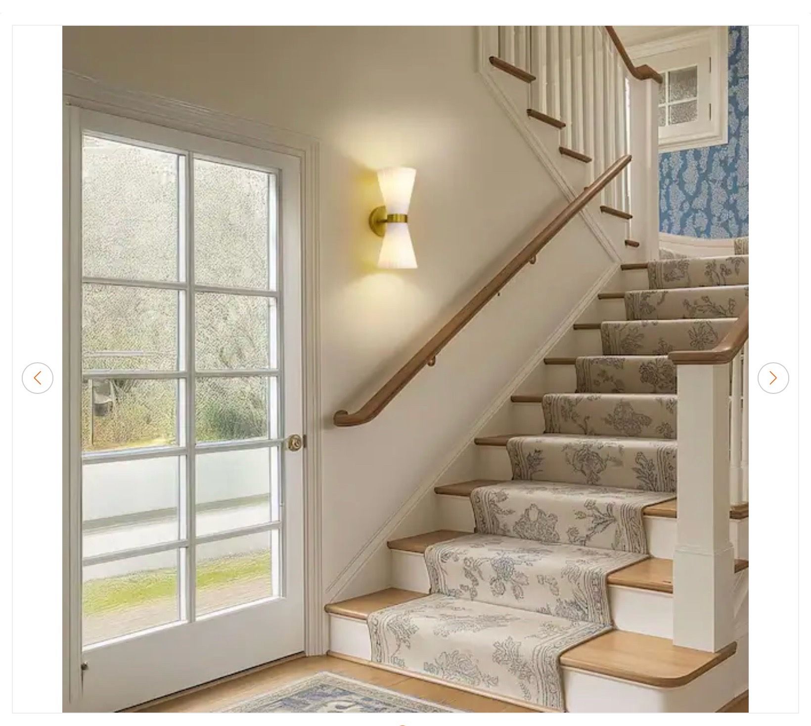5.9 in. 2-Light Milk White Glass Shade Modern Wall Sconce - photo 2