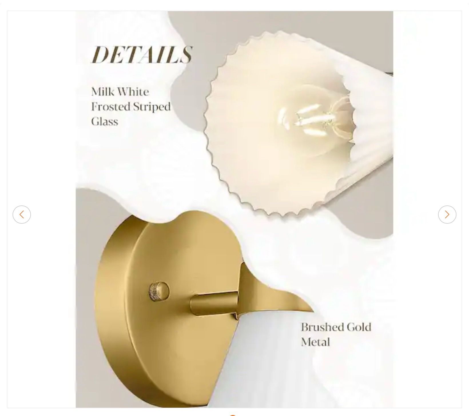 5.9 in. 2-Light Milk White Glass Shade Modern Wall Sconce - photo 4